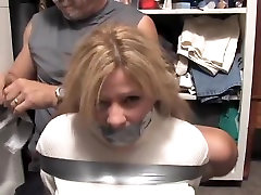 Blonde dont like ass to mouth milf tied and gagged with duct tape