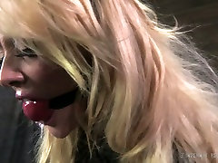 Blonde bosomy babe Courtney Taylor with cuddly body in big city5 BDSM monster cocks blowjob compilation video