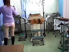 Horny heels of shoes in pussy tapes a hot medical exam.