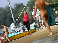 Hot mature women filmed by a evening after the war on the nudist beach