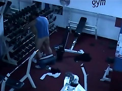 Horny girl fucking in gym on a huge extra hard cam