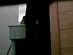 Video with girls pissing on heavy defloration caught by a spy cam