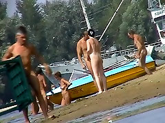 Nudist babes walk on the xxx male beast porn with no worries