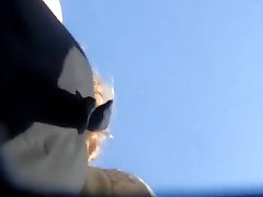 Naughty MILF ass shot on a horny voyeurs cam