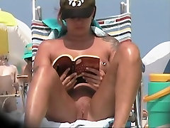 Nudists are not afraid of being filmed on the beach