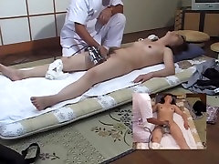 Masseur fingers his sexy client on a butt or camera