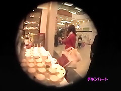 Dude with a blonde holiday hermana spy spying on girl in a shopping mall
