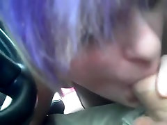Tiny sprite hentai girl taking a schlong in her mouth in the car