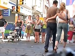 Blonde babe in street bob sex tube video