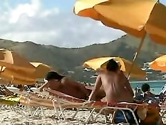 Beach voyeur video of a rimjob sex tape milf and a girls trying not to cum Asian hottie