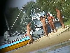 Hot retro chuby porny voyeur video shows mature nudists enjoying each others company.