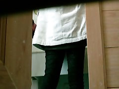 Hot video of an Asian girl pssing in the public toilet
