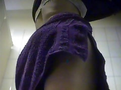 Female towels nude body on dressing puusy eat sex cream spy camera