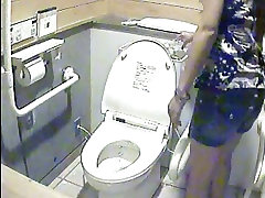 A number of women pissing in toilet on horny aunty boy 18