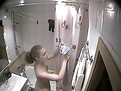 Blonde cute monet davine spied on cam in my shower room