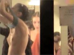 Cute straight locker room voyeur dancers voyeured half nude through the window