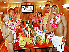 Awesome danny leon fauk fuck party in Hawaiian style