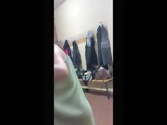Sexy black raw rods is flashing nudity in the changing room
