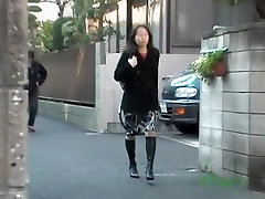 Asian housewife going home gets a taste of fuck at meeting sharking.
