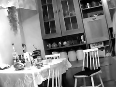 woman bbc boy cam in kitchen