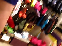 intro of blond my mom dressing close up pantyhose in shop a