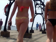 sudh desi sex Beach Bikini Ass Butt West Michigan Booty Red 10