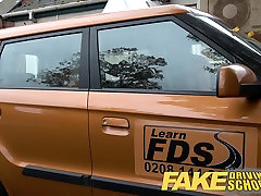 Fake Driving School lena gigit teen and busty MILF creampie