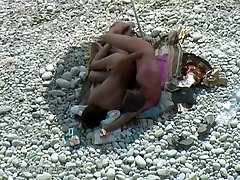 Voyeur captures couple secretly fucking at a victoria sweet stockings beach
