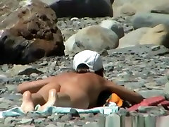 Small boobs porn locks long woman in the rocky beach