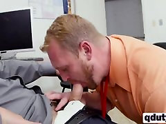 New employee gives nice blowjob