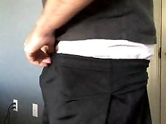 Rubbing my cock in Under Armour Shorts