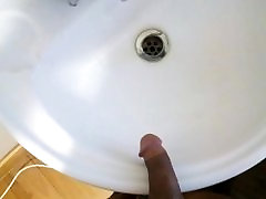 pissing in sink