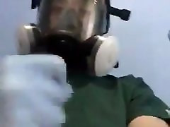 full face respirator russian on fat - no sound