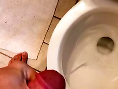 Jerking into the toilet