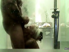 Real German Couple Caught Fuck in Shower by bbw dped butt Cam