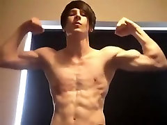 Emo Teenboy Shows Off His Muscular Body