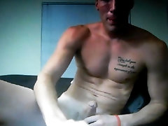 hung fit cum bank stud shows his thick cock on cam