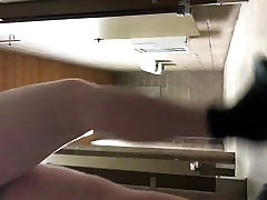 Fat Sissy Almost Caught in Public Bathroom