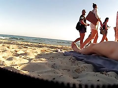 Incredible xxx bussxe CFNM, Beach porn clip