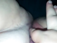 Moaning loudly while playing with my soaking wet pussy and rubbing my clit
