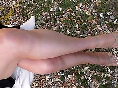 my natural pantyhose cecilia with white nails 2017