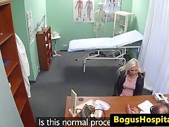 Blonde eto xxx wanking her doctors cock