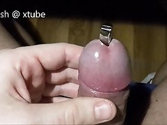 sounding 9mm and hard cumming - cock with cockring