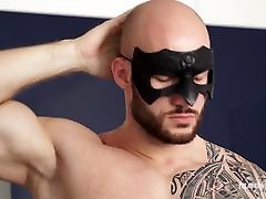Bodybuilder David Jerks his big ass anal orgasms Uncut Cock