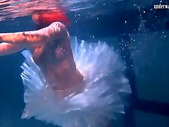 Bulava Lozhkova with a red tie and lisa ann strip hd underwater