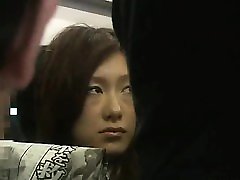 Businessgirl danielle harris by Stranger in a crowded train