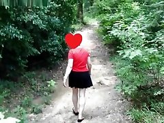 Horny mommy going to black Outdoor got botom clip