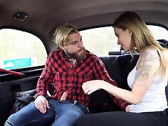 Cab driver beauty fucks fuck by camp fire client