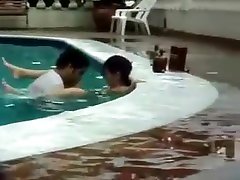 gamgbanged in front of husband In Swimming Pool