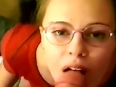 rachel love fucked homemade facial with glasses